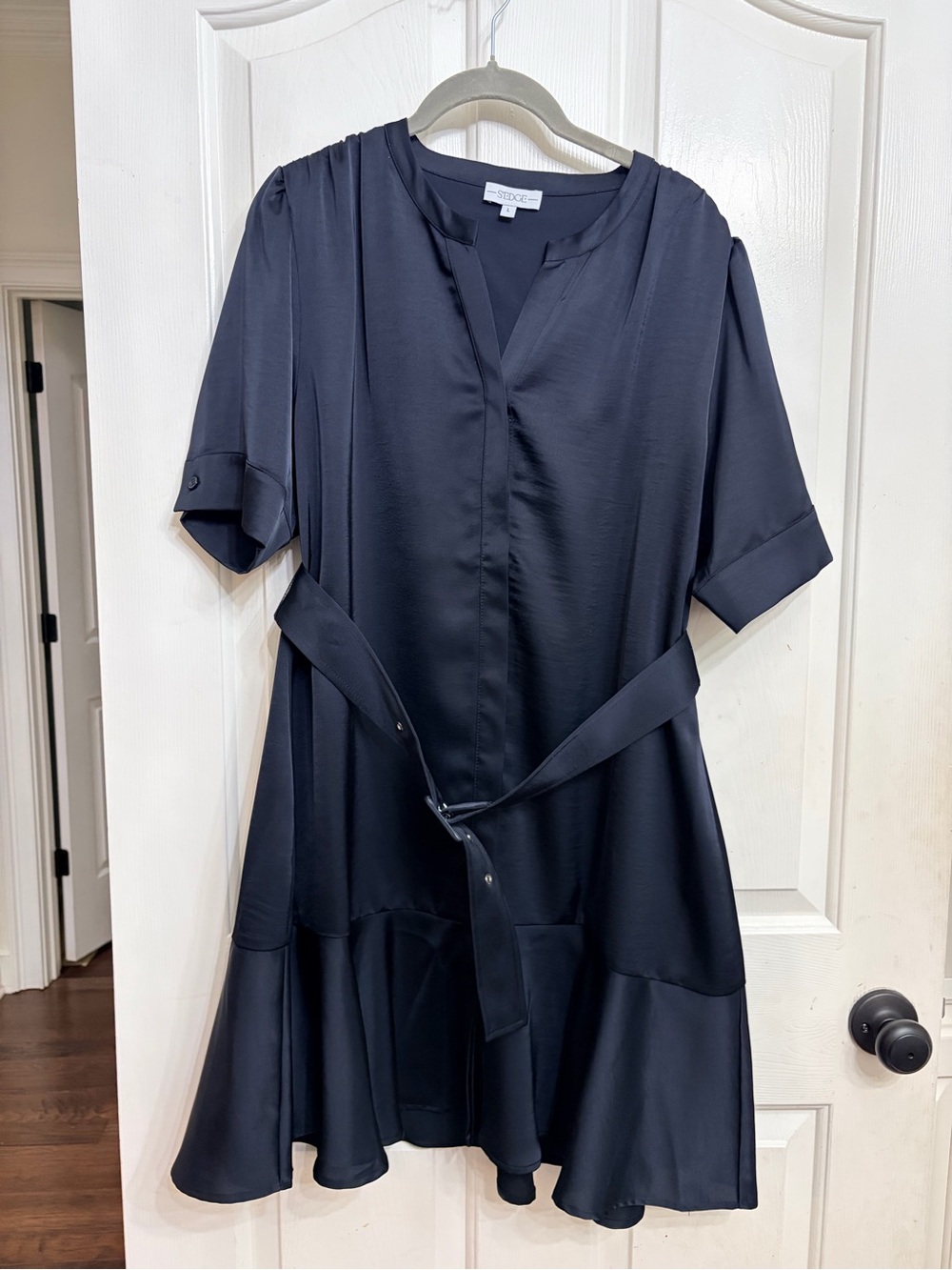 Sedge Apparel Black Belted Dress